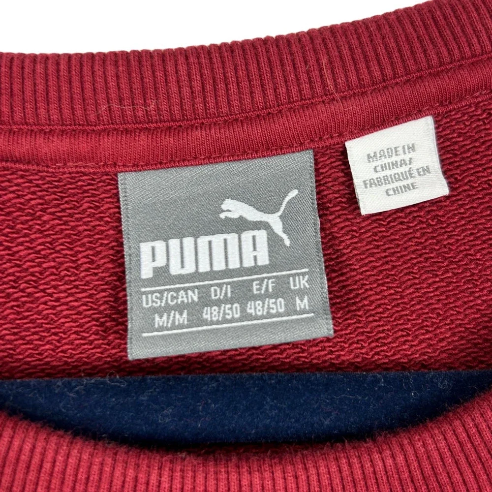 Puma Maroon Red long Sleeves Sweater Size Medium
